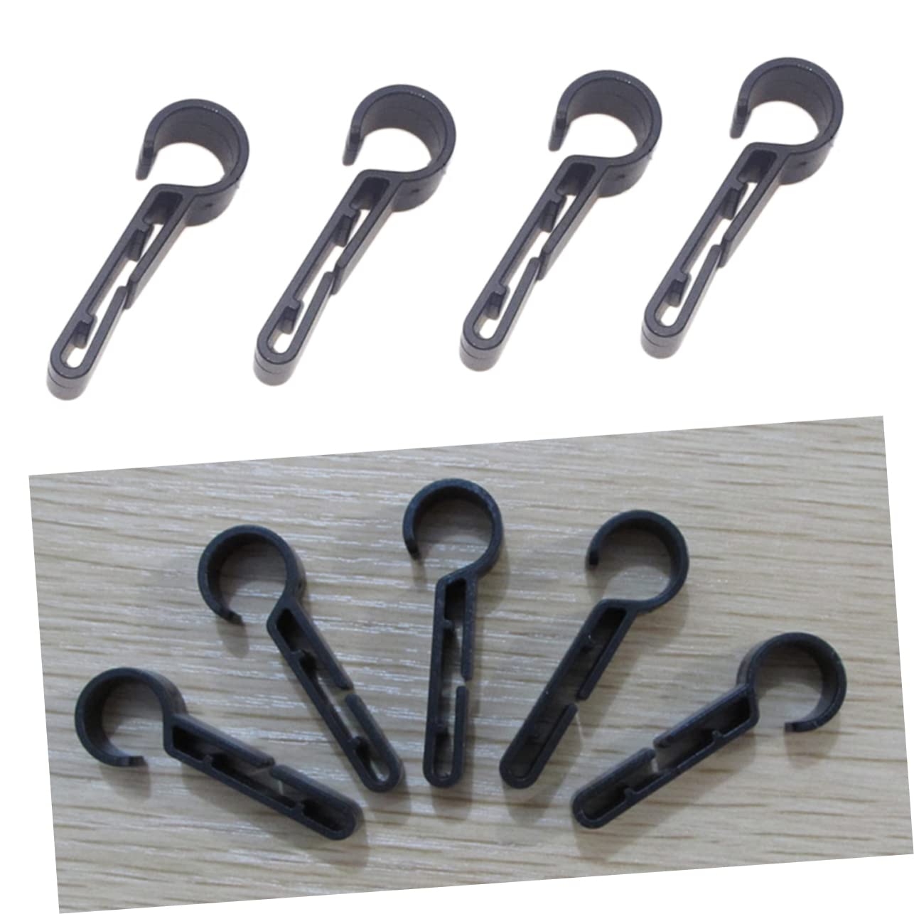 CLISPEED Set Di Fissaggio Per Luci Per Casco Nere Fermagli