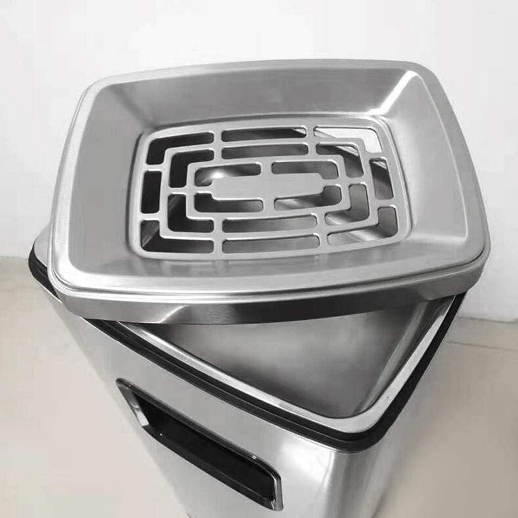 Trash Can Large Outdoor Bin Cigarette Receptacle Ash Tray Stainless Steel Ashtray Trash Can Vertical Outdoor/Indoor Trash Can Outdoor Cigarette Trash Can ASHT