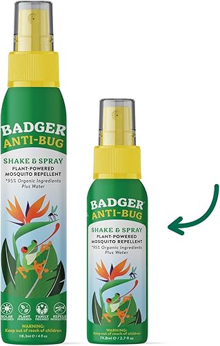 Miniatura 17 de Badger - Agitar y rociar antiinsectos, spray natural sin DEET, respetuoso con el medio ambiente, spray de mosquitos orgánico certificado, ideal