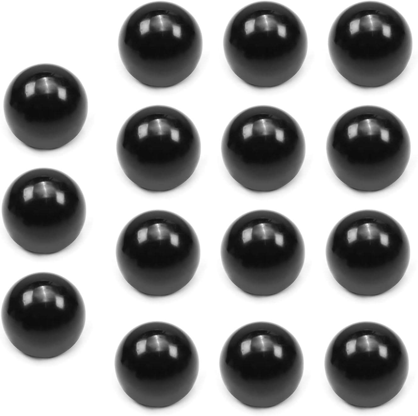 Othmro 15Pcs Thermoset Ball Knob M8 Female Thread Machine Handle 30mm Diameter Smooth Rim