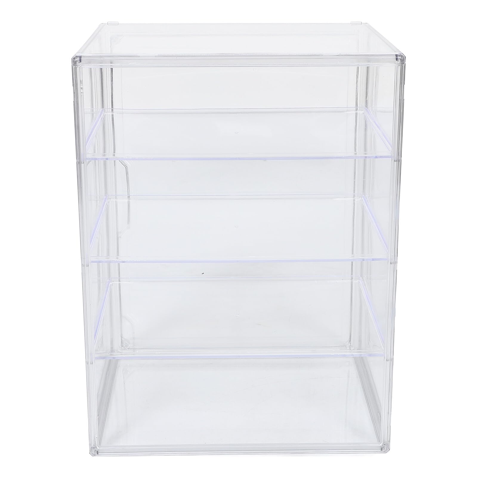Toyvian Vitrina Transparente con Estantes Ajustables y Puerta Magnética de 4 Niveles Fácil de Limpiar y Ahorro de Espacio para Pan para Encimera de Cocina