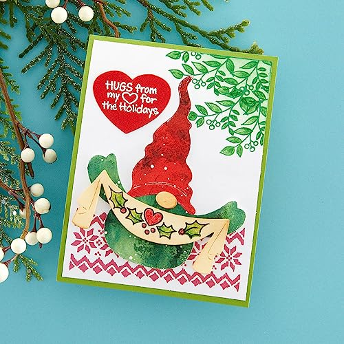 Matrices de découpe Gnome Hugs Stampendous pour scrapbooking de Noël - 5