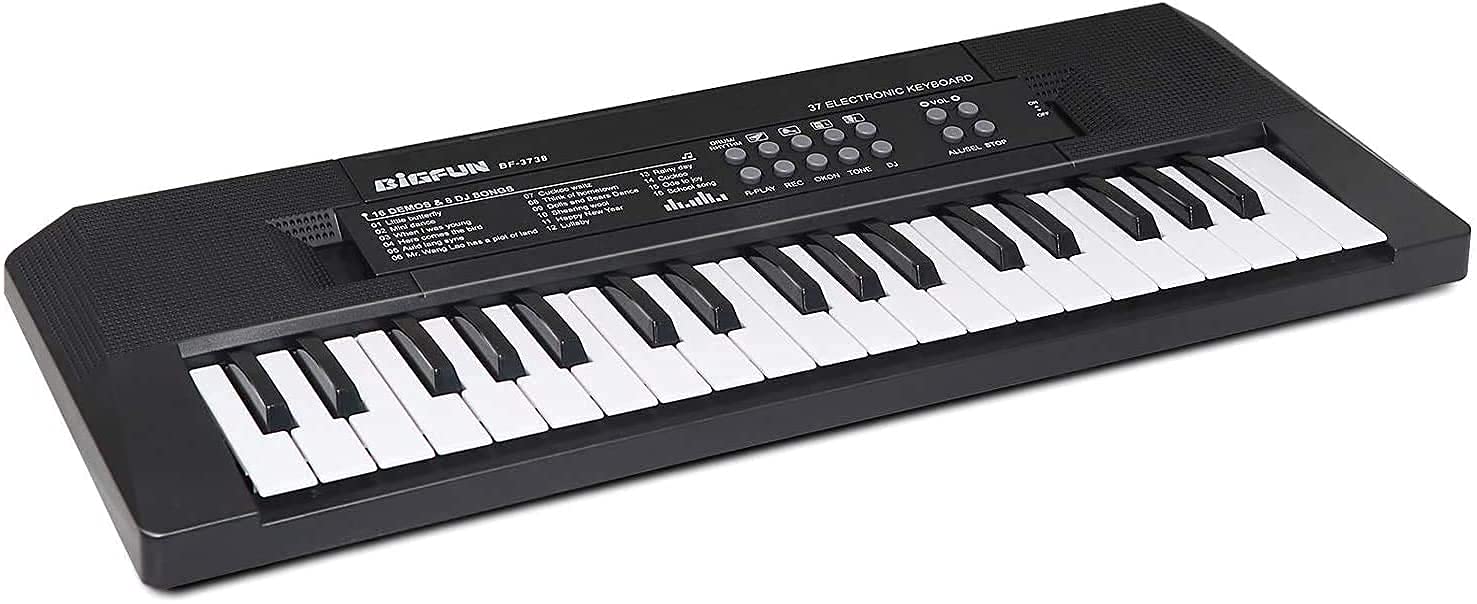 Vikrida Kids Keyboard Piano, 37 Keys Piano Keyboard for Kids Musical Instrument Gift Toys for Over 3 Year Old Children with Mic