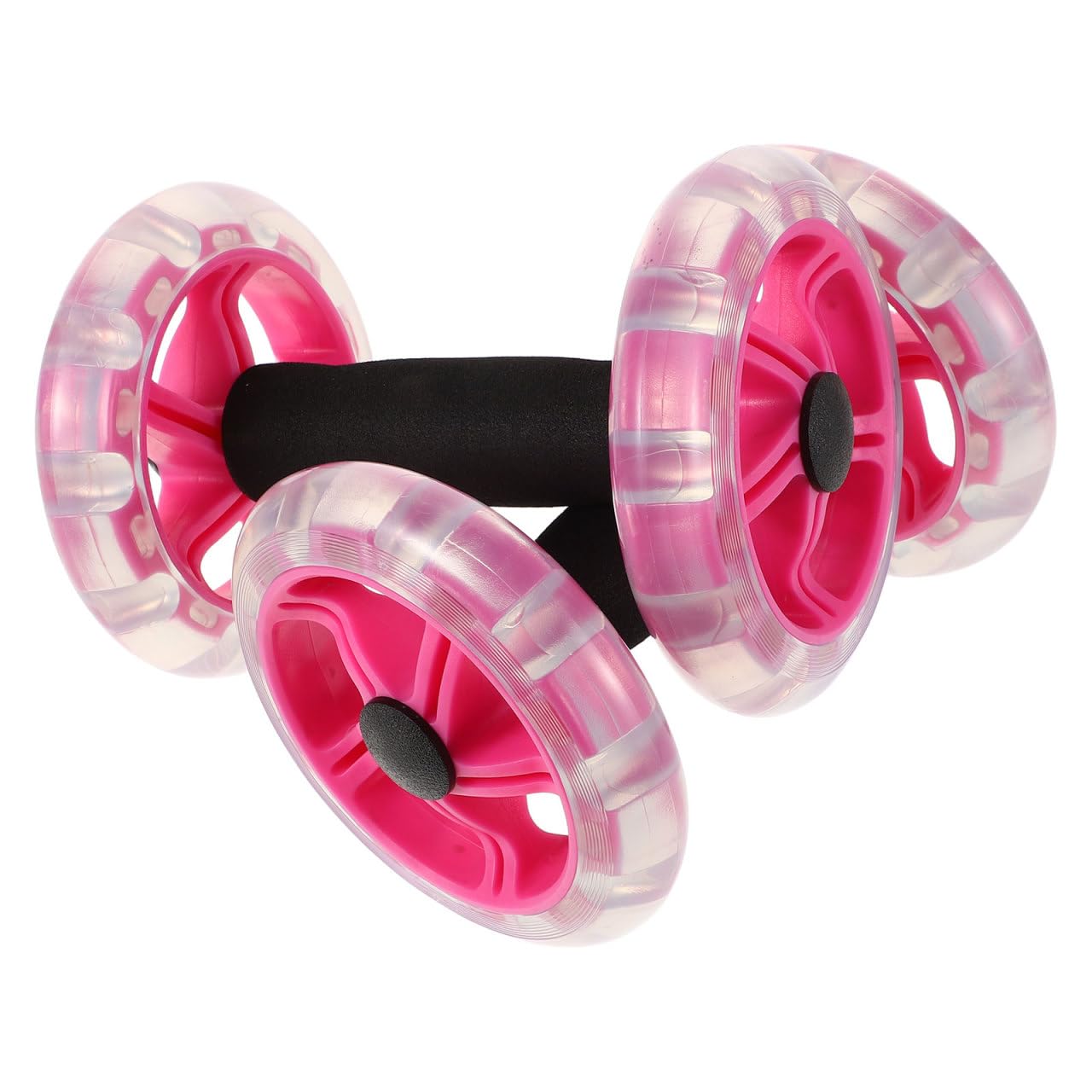 Kisangel 2pcs Double Ab Roller Wheels, Exercise Roller Weight Loss Equipment, Portable Workout Fitness for Abdominal Home Office