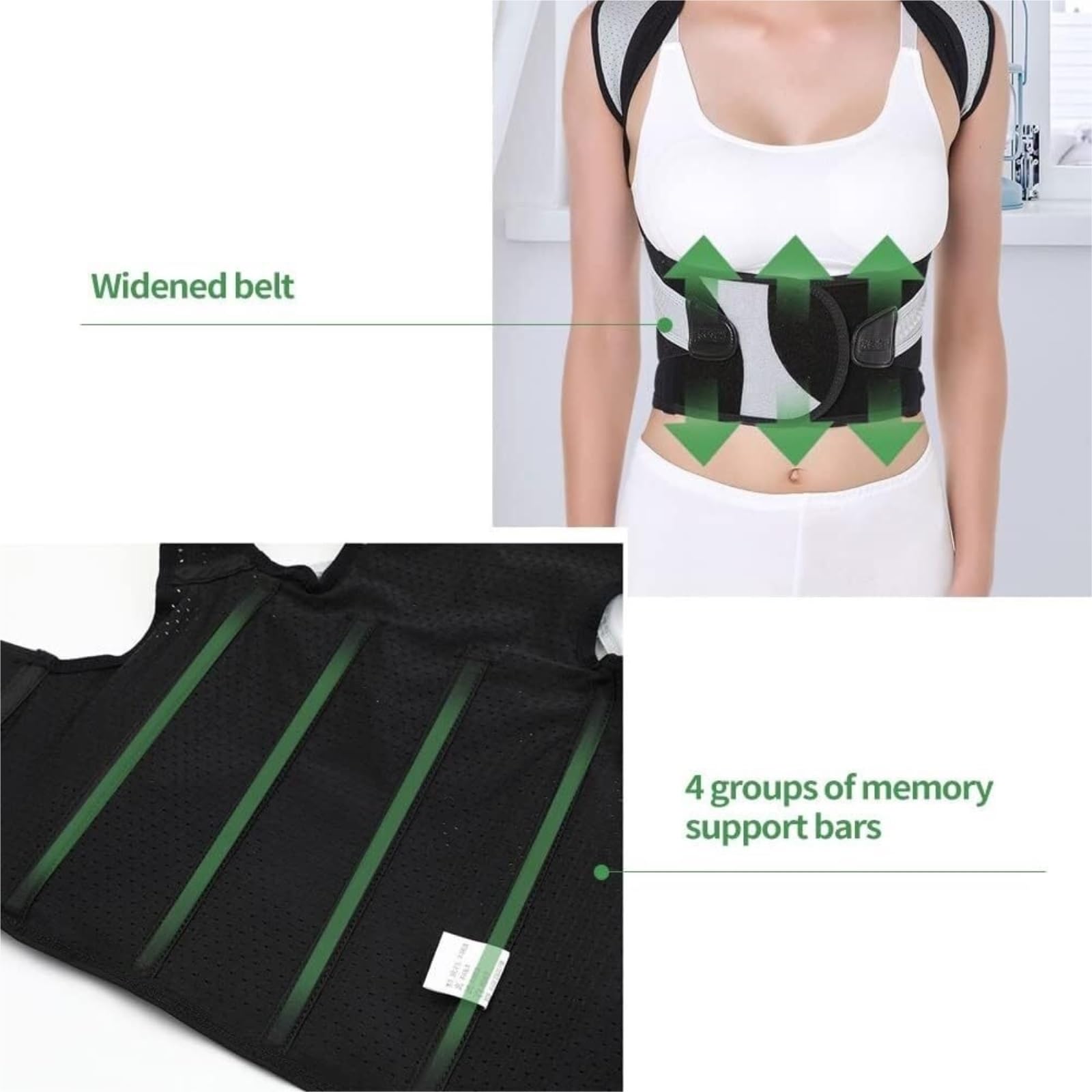 Faja Lumbar Corrector De Postura De Espalda Completa, Corsé, Soporte Lumbar para Hombros, Clavícula Y Columna Vertebral, Entrenador De Postura De Cintura Ajustable Cinturón Apoyo Lumbar(S)
