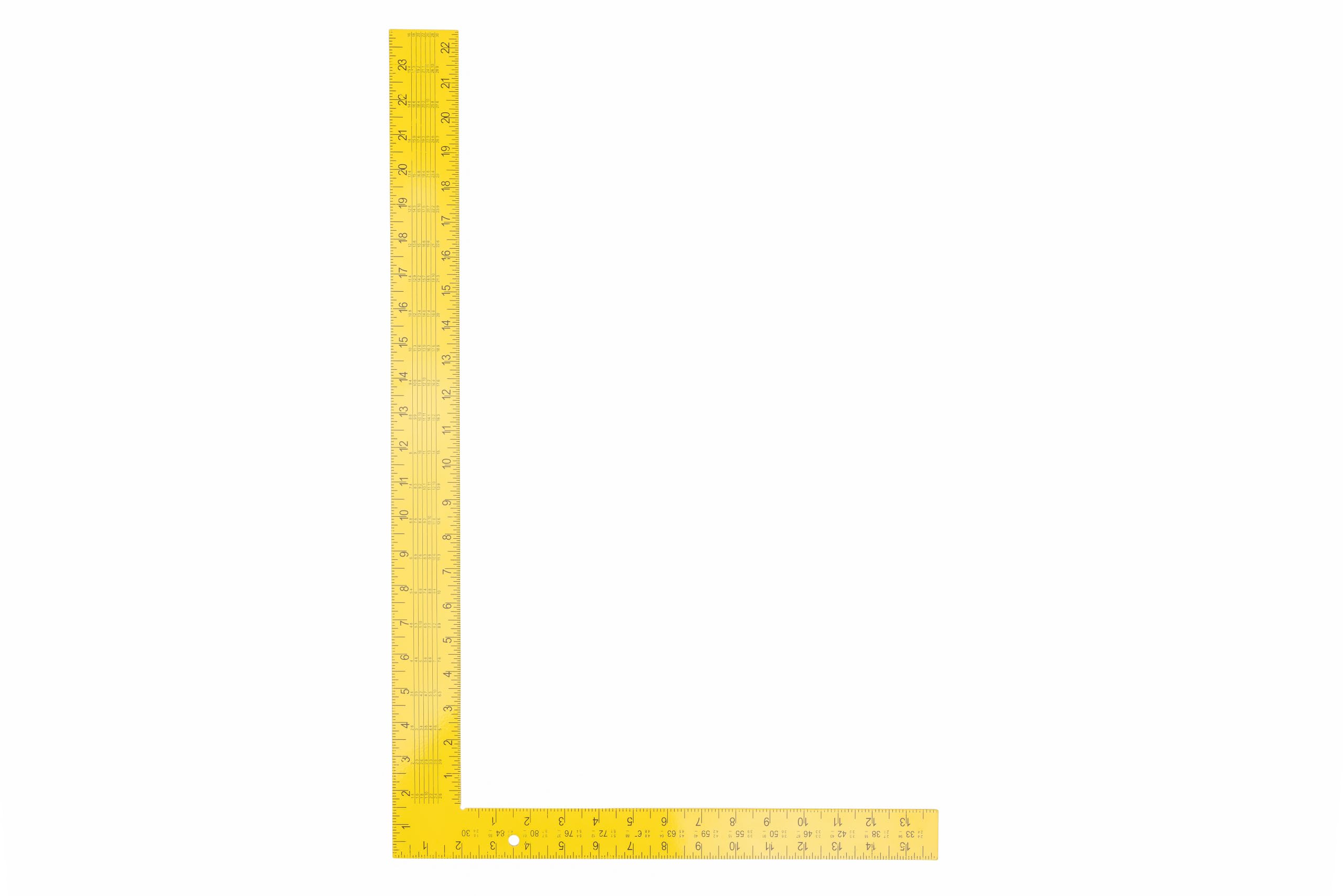 Swanson Tool TS154 Steel Rafter Square 16-Inch X 24-Inch (Yellow with Black Gradations)