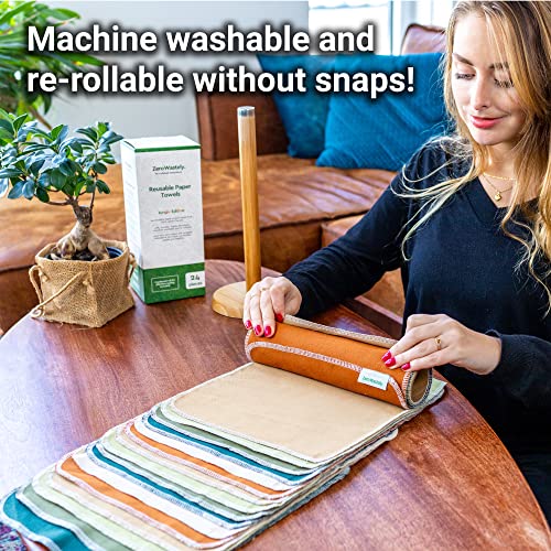 Reusable-Paper-Towels-Value-Pack-of-24-Paperless-Towels-100-Cotton-Super-Soft-Absorbent-Washable-and-Made-To-Last-Cut-Back-Waste-Less-with-our-Cloth-By-ZeroWastely