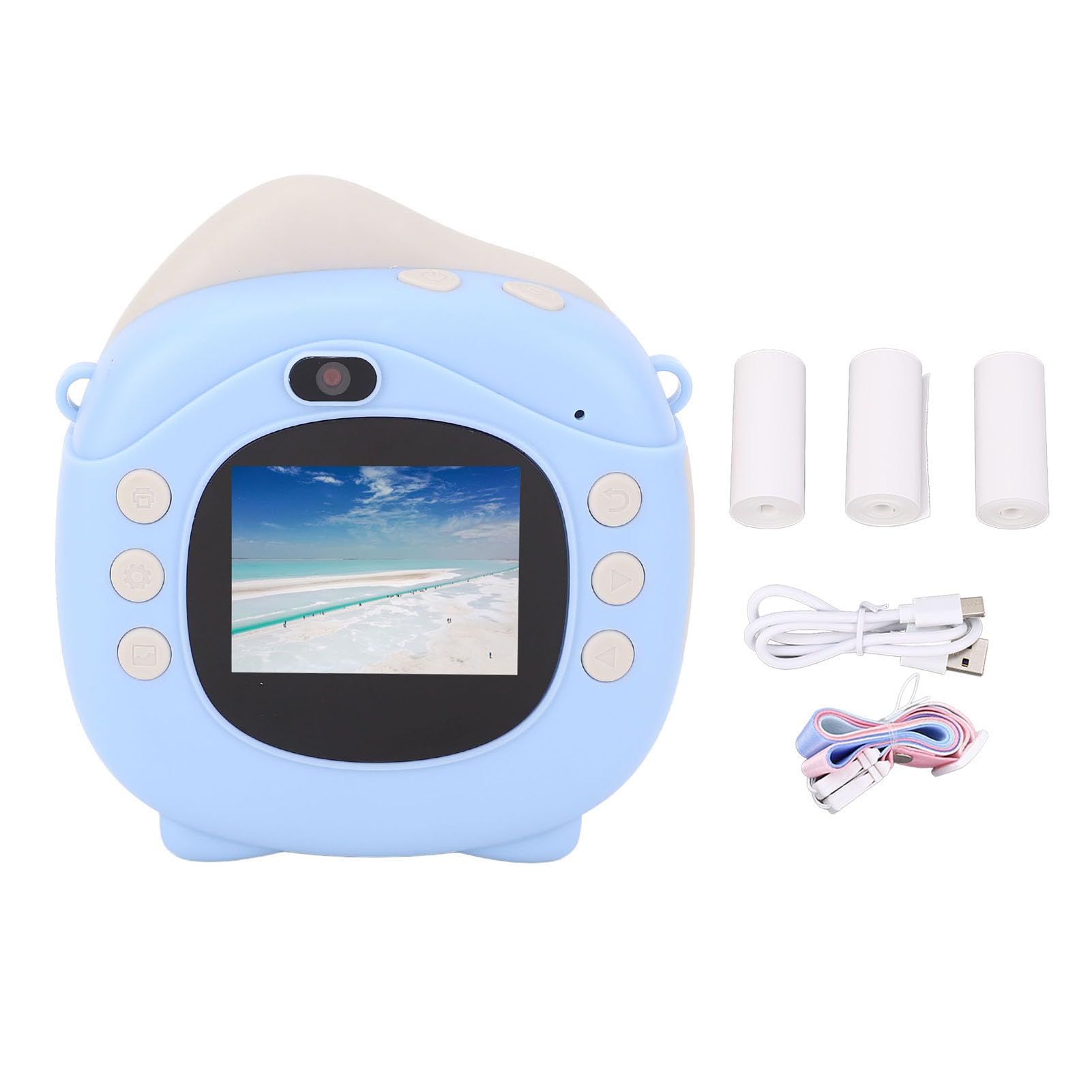 Instant Print Camera, Selfie Digital Camera 12MP 2 Inch Screen, Thermal Instant Print Camera with Printable Papers Compact Portable Travel Camera for Students (No Memory Card)