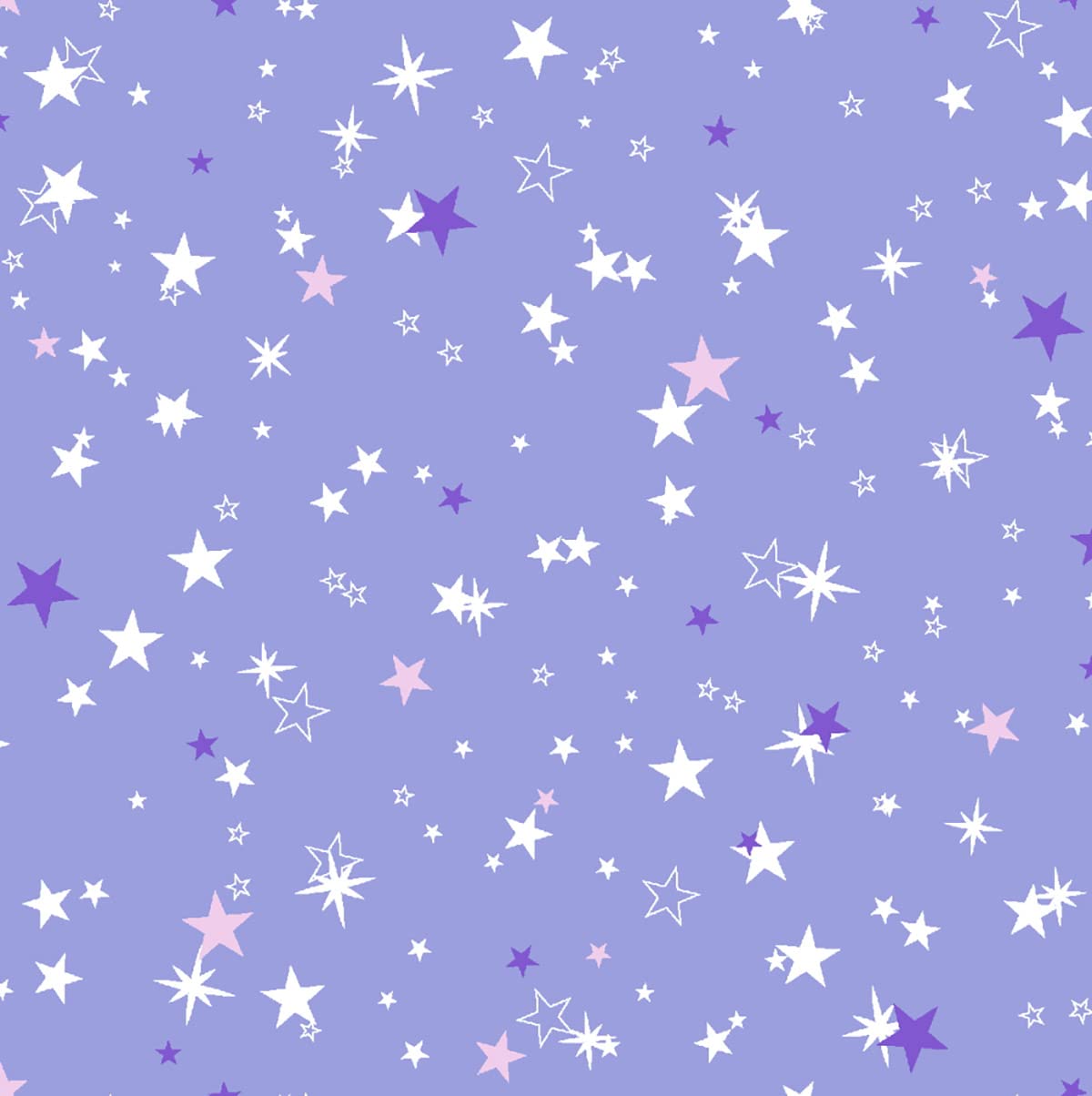 The Craft Cotton Co - Out of This World Cotton Fabric by 0.5 Metre - 112cm Wide (100% Cotton - Ideal for Crafts, Quilting, Sewing) (05 Stars Purple)