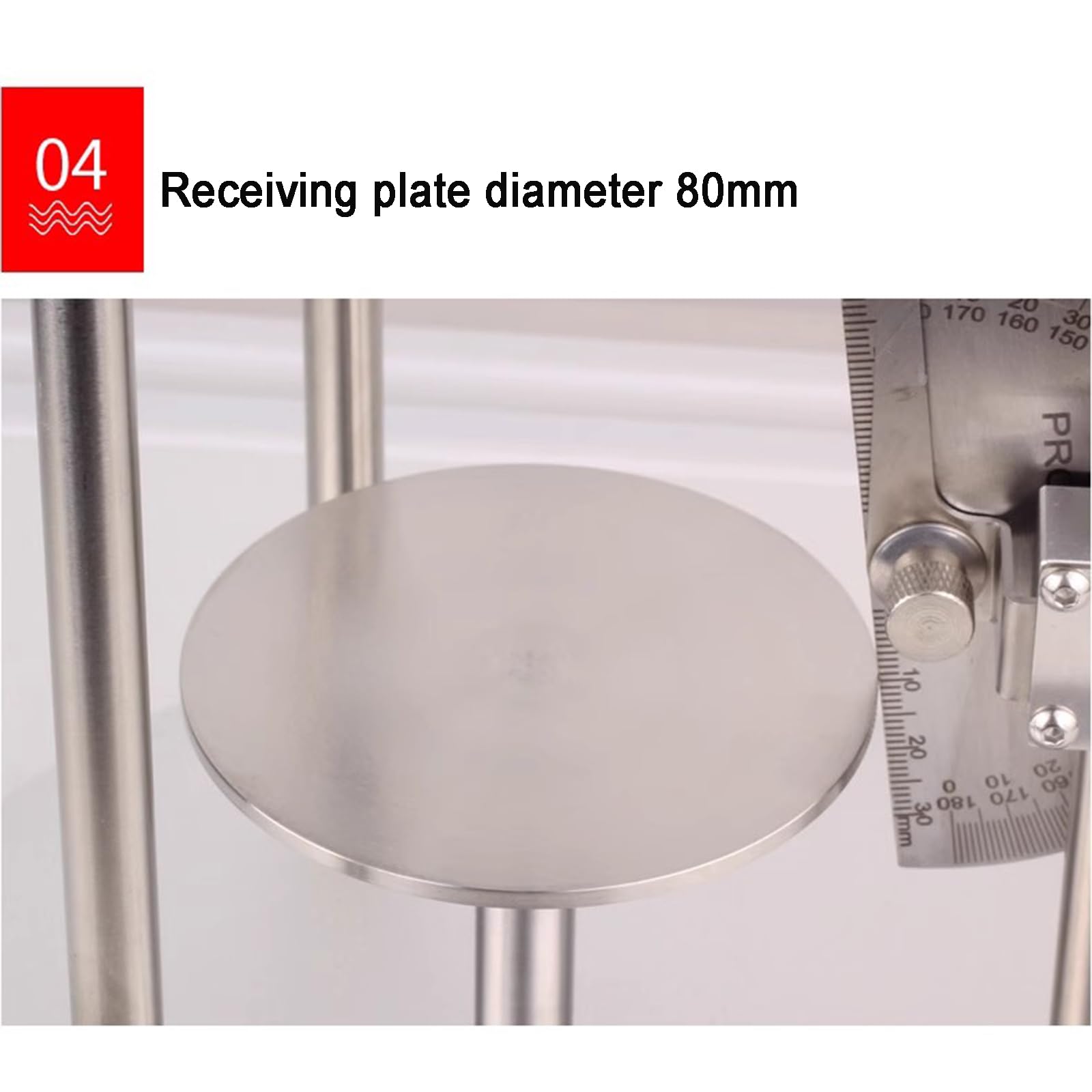 Tester kąta proszku, przyrząd pomiarowy ze stali nierdzewnej do podparcia kurzu, średnica otworu wylotowego 5,0 mm, idealny do zastosowań w proszkach metalowych, PVC/PE