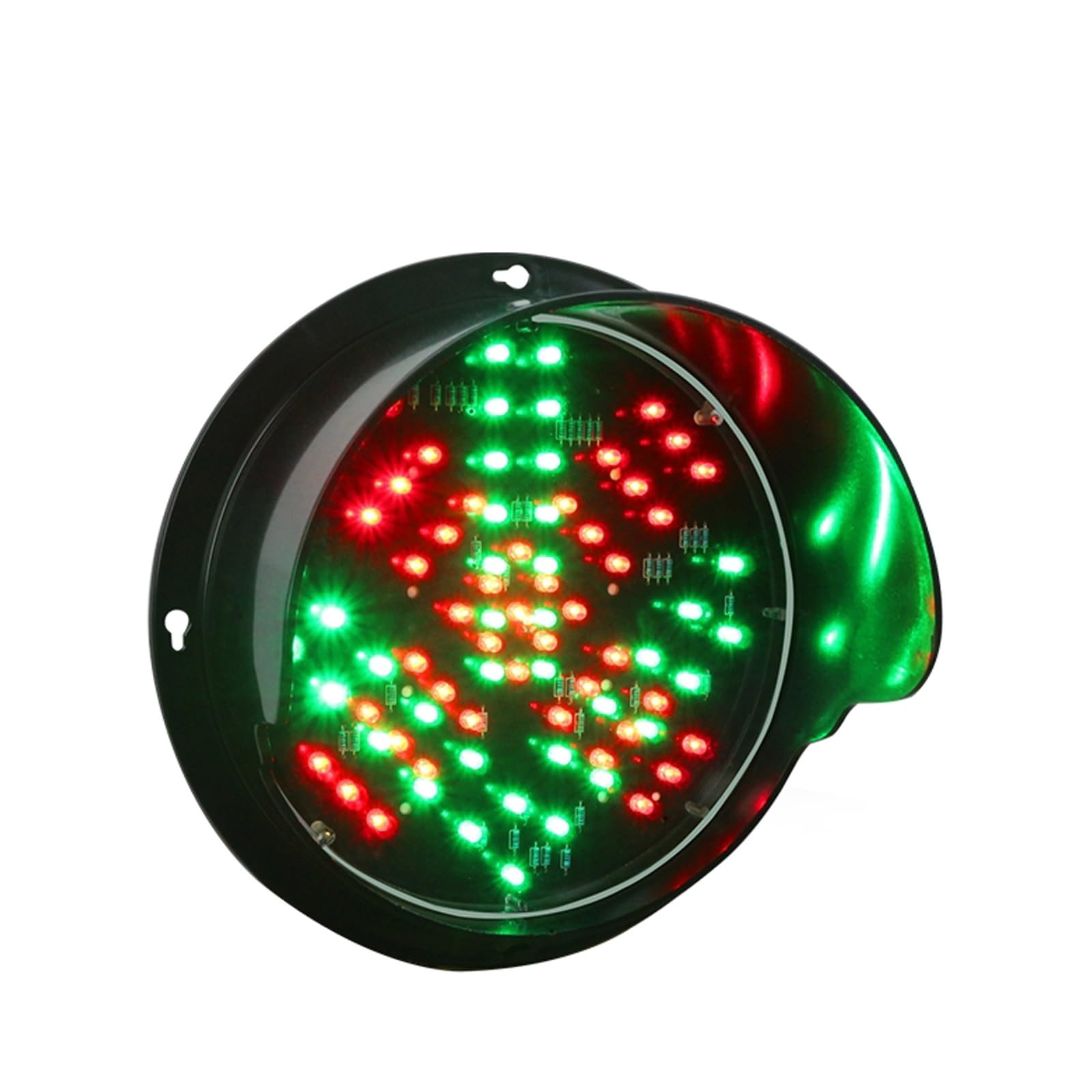 Feu de circulation rouge vert 8 pouces DC 24V avec feu d'avertissement LED