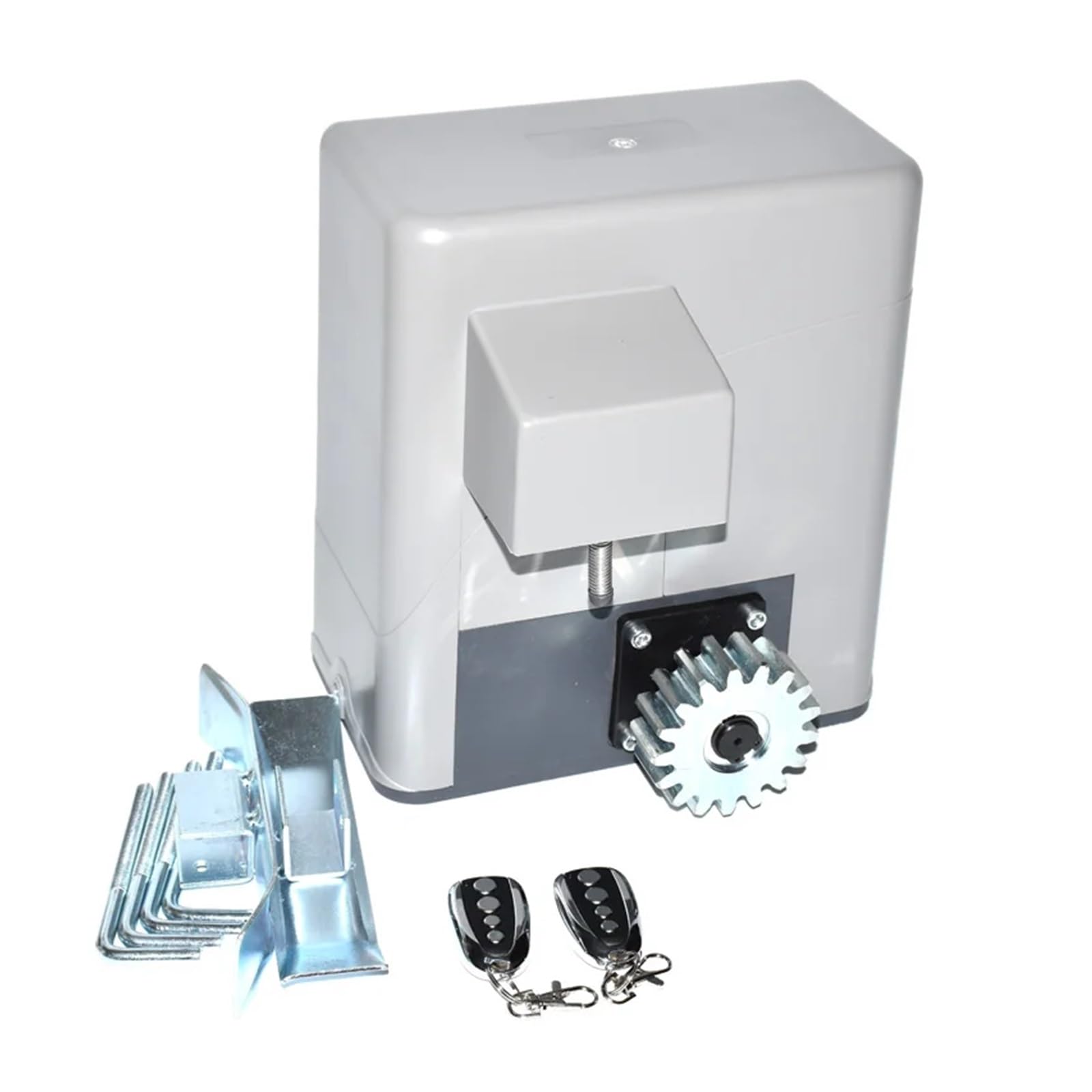 Kit de Motor de puerta corredera de 600kg con 2 controles remotos, operador de puerta, abridor de puerta automático, juego de motorización de puerta remota(Kit2)