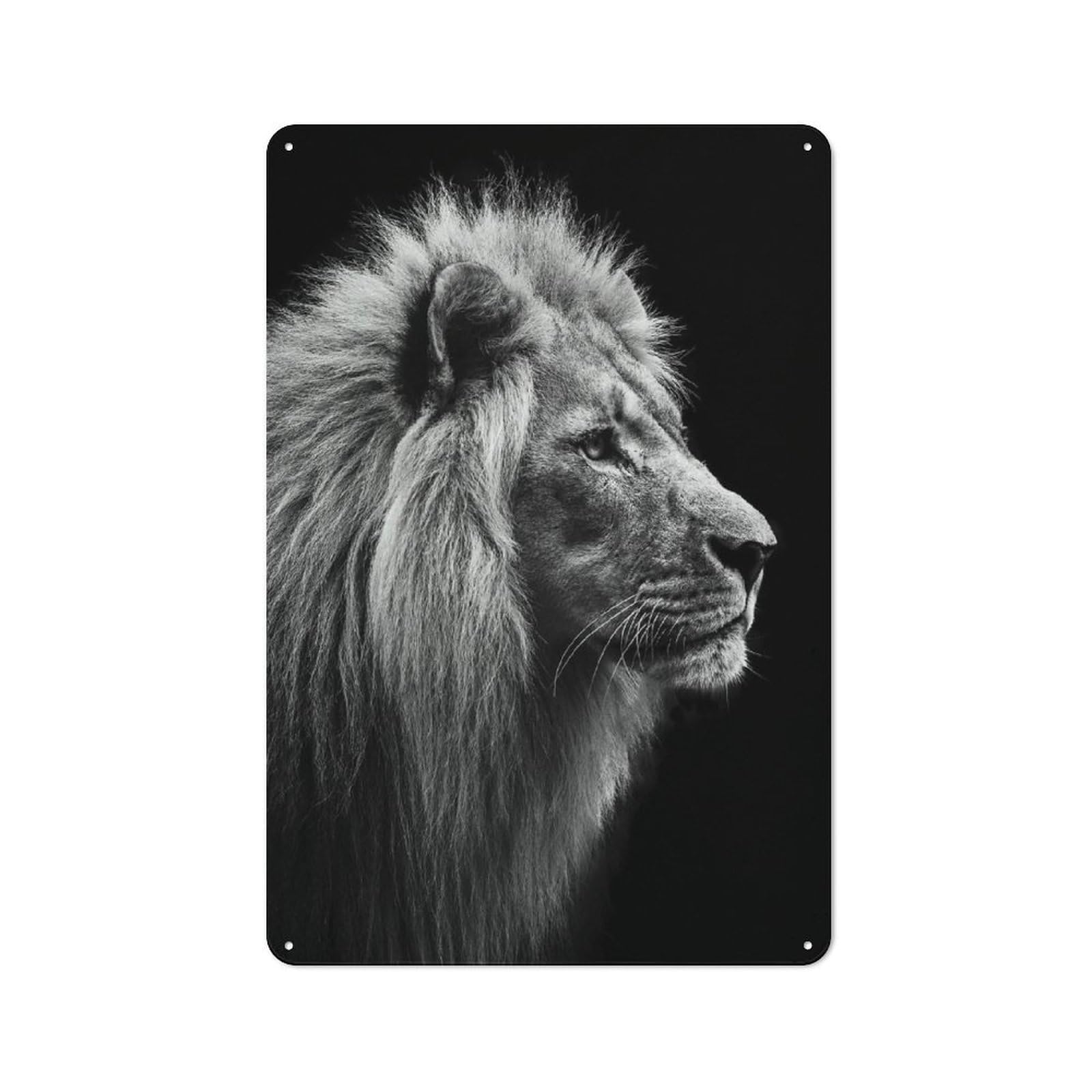 Vintage Wild Lion Poster Tin Sign 30x20cm, Shed Wall Plaque for Garage, Workshop, Shed Or Utility Room