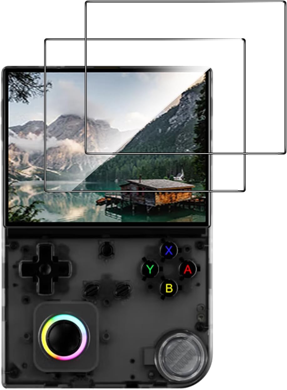 2 Pack Compatible with Anbernic RG40XXV Screen Protector,Full Coverage 9H Tempered Glass Film,HD Clear Scratch Resistant,Bubble-Free for Anbernic RG40XXV Retro Game Screen Protector