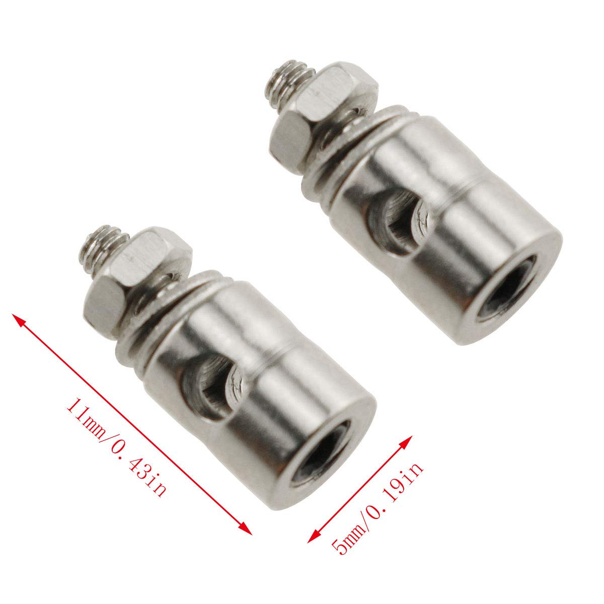 E-outstanding Pushrod Connector 10PCS 2.1mm Push Rod Linkage Stopper for RC Airplane Plane DIY Parts,Fast Adjustable Pull Push Rod Adjuster Connector