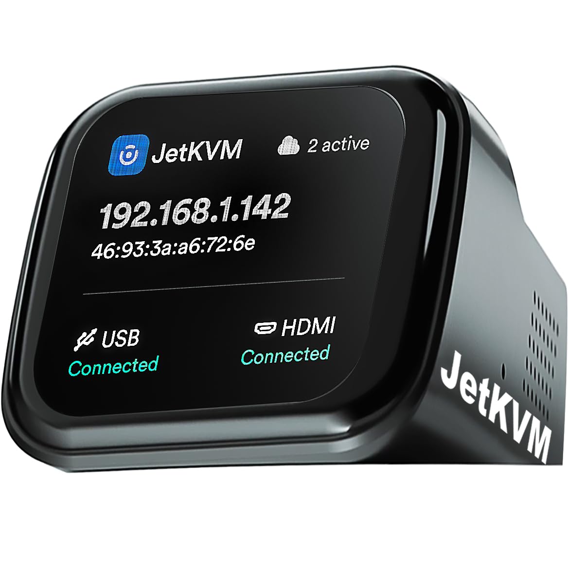 JetKVM IP KVM Over IP PC Remote Control, Open-Source Jet KVM Switch Network with Touchscreen LCD, Low Latency Remote BIOS Computer Access for Windows/Mac/Linux/Raspberry Pi Server Offices Data Center