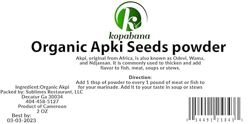 Miniatura 2 de KOPABANA Polvo de semilla de Akpi orgánico  2 oz