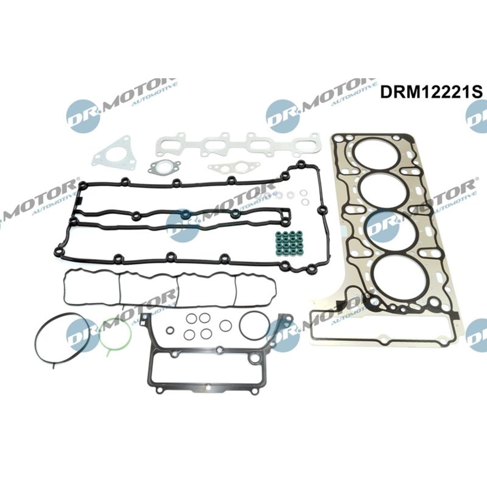 DR.MOTOR AUTOMOTIVE DRM12221S Kit guarnizioni Testata con guarnizione cappa testa del cilindro con guarnizione testata con guarnizione tenuta stelo valvola con guarnizione(i) collettore aspirazione