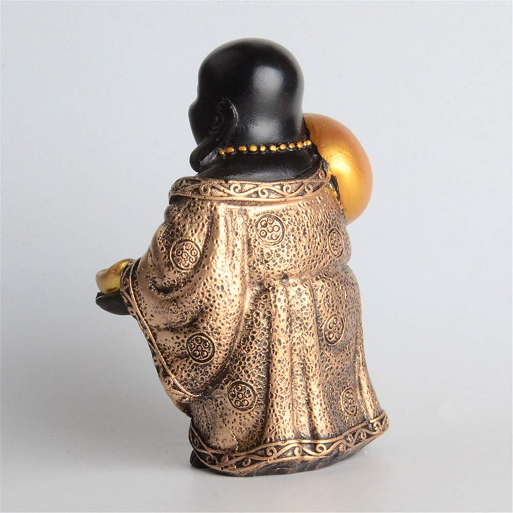 Statua del Buddha Che Ride Resina Maitreya Buddhsit Scultura Fengshui Figurine Art Craft Zen Ornament Decoration Modern Home Office Decor Accessori Buddismo, A