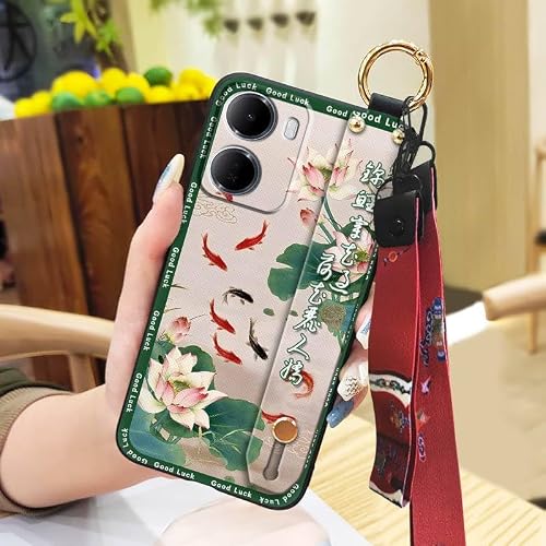 Phone Case Compatible with Redmi15A 5G Global/R70/R70M, Silicone Lanyard Protective Soft case Anti-knock Ring Anti-dust Dirt-res