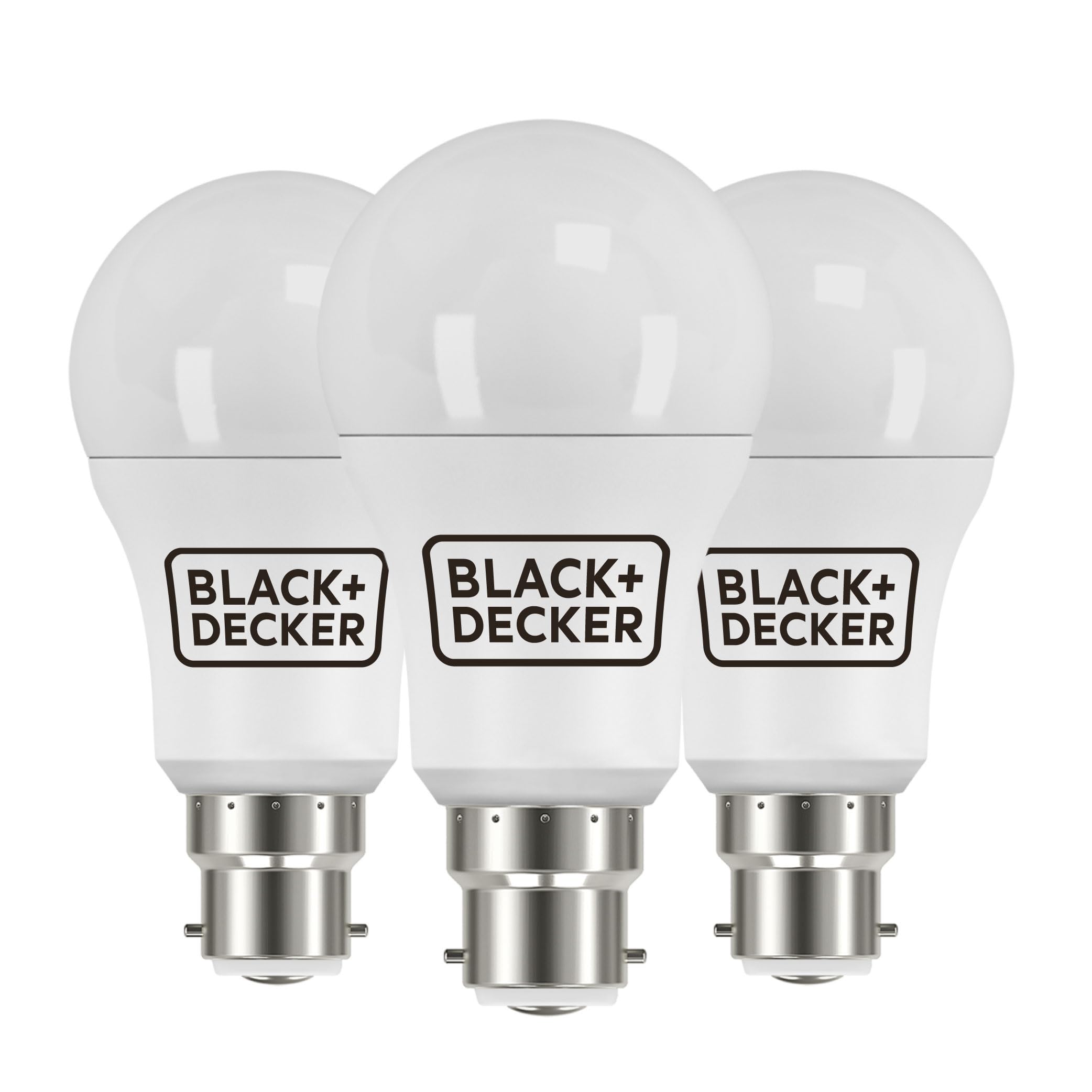BLACK+DECKER® - LED GLS Lightbulbs - Pack of 3 Light Bulbs • 12.6W • B22 Bayonet Base • Daylight 6500K • Non-Dimmable • 1521 Lumens • Energy Class E