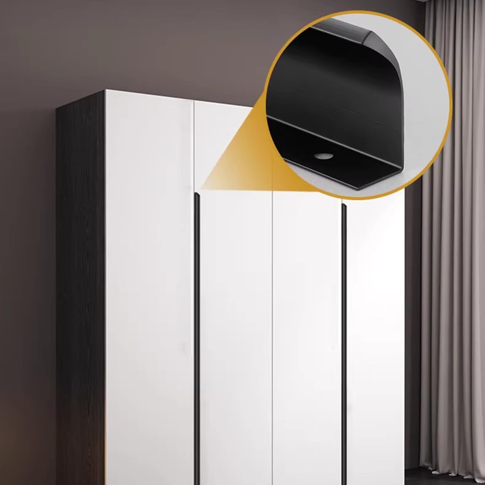 4 Sztuk Ukryte Uchwyty Ukryte, Uchwyty Do Szaf Ze Stopu Aluminium Do Łazienki, Szafy, Szafy, Pokoju Dziecięcego(Brushed gold,500mm)