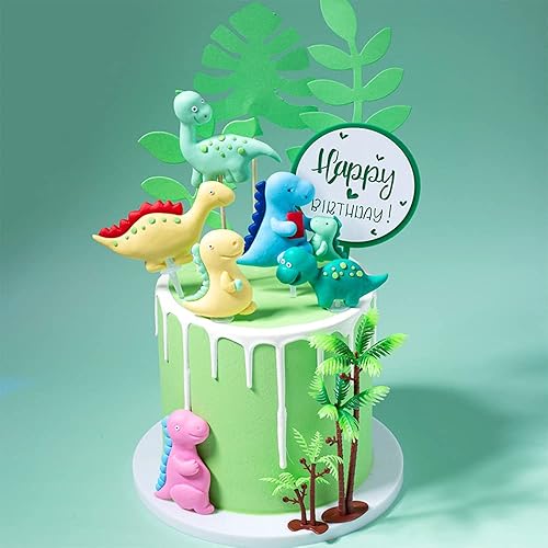 Miniatura 2 de 7 decoraciones para tartas de dinosaurio, fiesta temática de dinosaurios, decoración de cupcakes de animales de dibujos animados, suministros de
