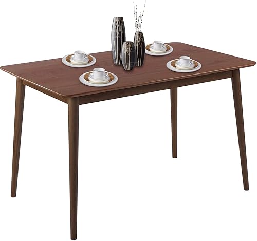 Mesa de comedor de 47 pulgadas, mesa de comedor pequeña para espacios pequeños, mesa moderna para el hogar, mesa rectangular (espresso)