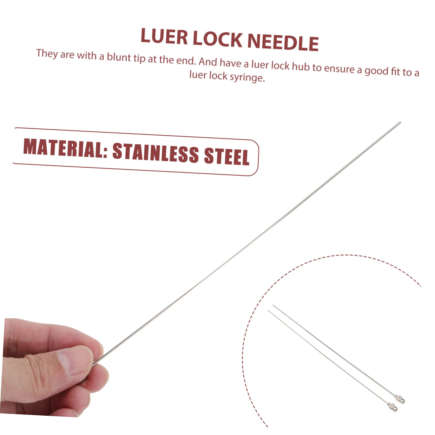 Unomor 2sets Strong Safe Stainless Needles Luer Lock Tip Dispensing Kit 2pcs*2