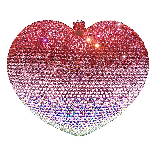Sac de soirée blings en strass, une pochette cœur d'exception pour vos fêtes