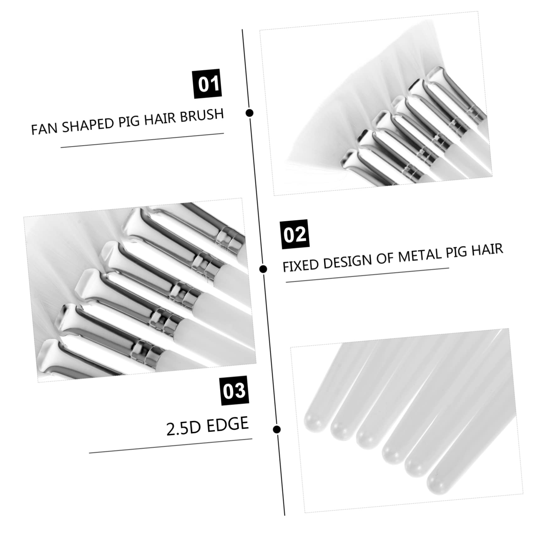 MAGICLULU 3er-set Ergonomischer Beauty-pinsel Applikatorgriff Für Zum Sanften Auftragen Von Masken Make-up-zubehör Einfach Wiederverwendbar 6 Stück X 3