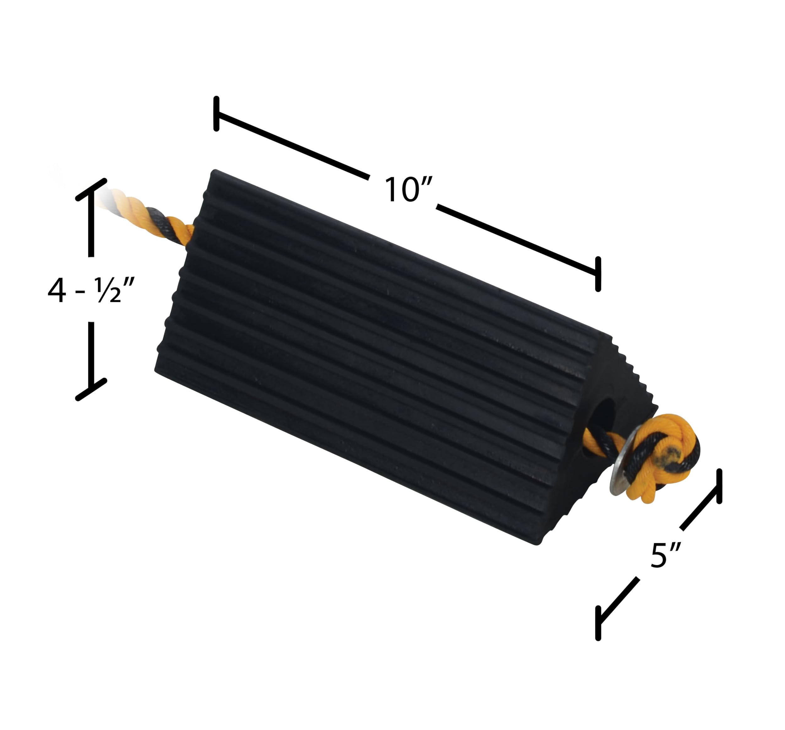 Vestil AC-13 gumowe koło linia lotnicza klin z liną, 25 cm szerokość x 10 cm wysokość x 12 cm długość