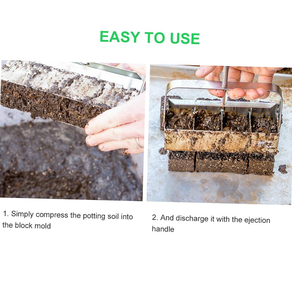 Strumento di blocco Soil Block Maker 2 pollici con Dibbles Dibbles for Garden Prep