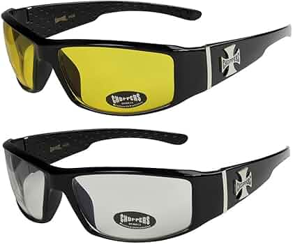 Choppers Uomo Motociclista Occhiali Da Sole - Trasparente C11 - Foto 6