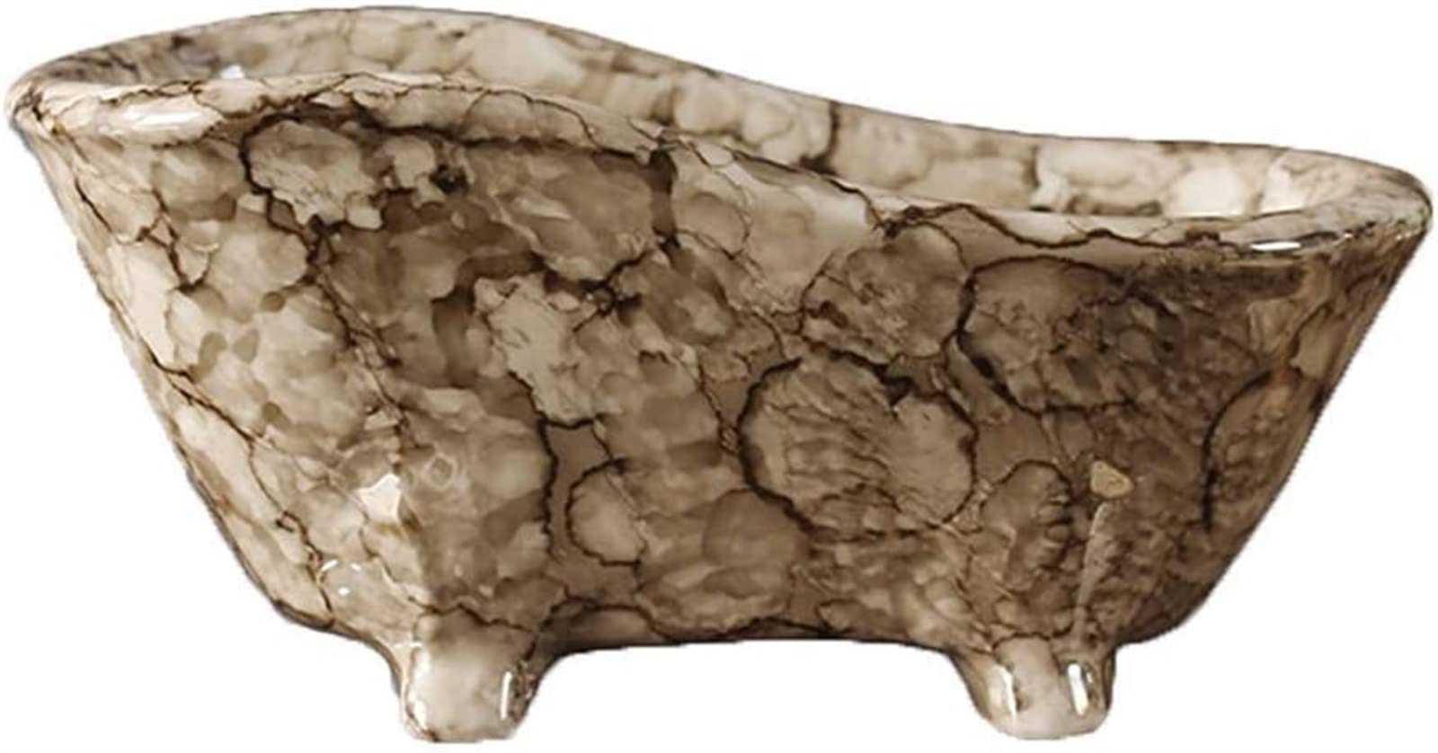 jabonera, Jabonera de cerámica con Orificio Drenaje, Textura mármol, for Toallas