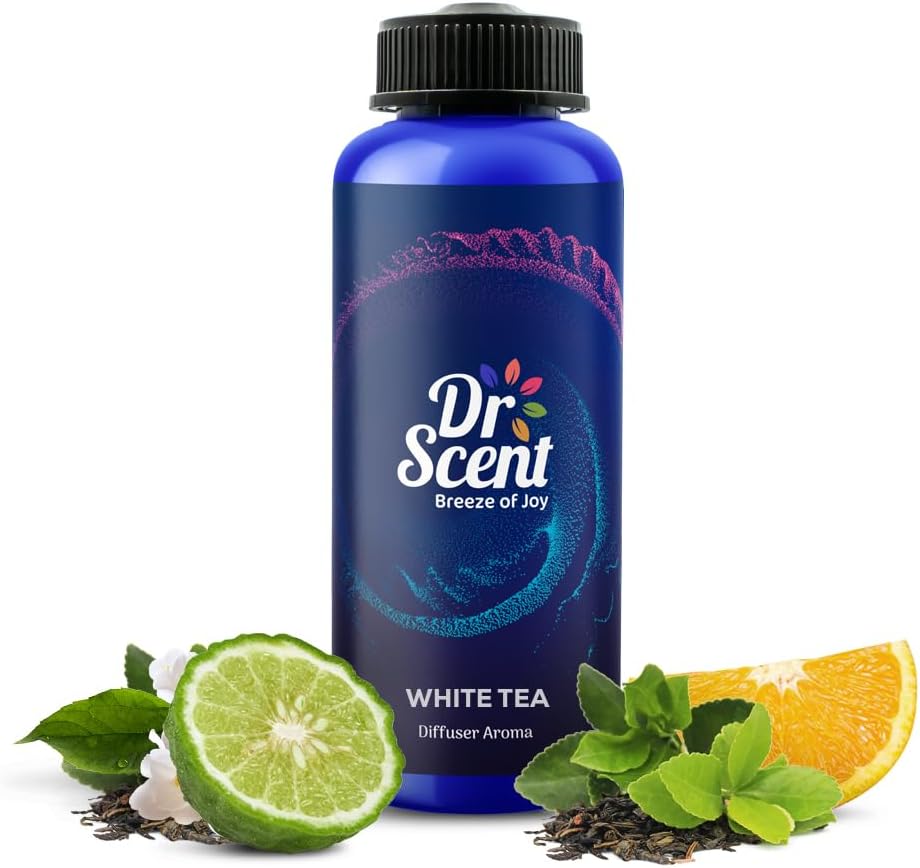 Dr Scent Breeze of Joy, Diffuser Aroma Oil White Tea | Tranquil Blend of Green Tea, Bergamot, Sicilian Orange, and White Tea Notes for a Serene Ambiance (500ml)