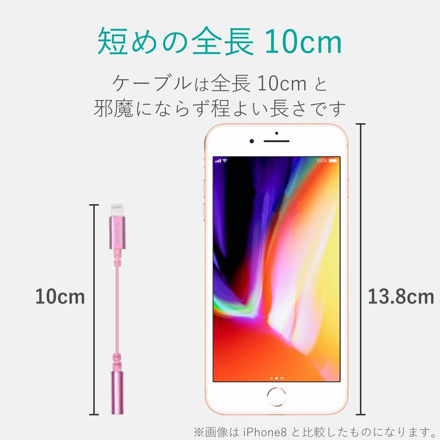 Elecom MPA-XL35DS01PN Lightning to 4 Pole Earphone Terminal, Headphone Adapter, Apple Certified, Pink