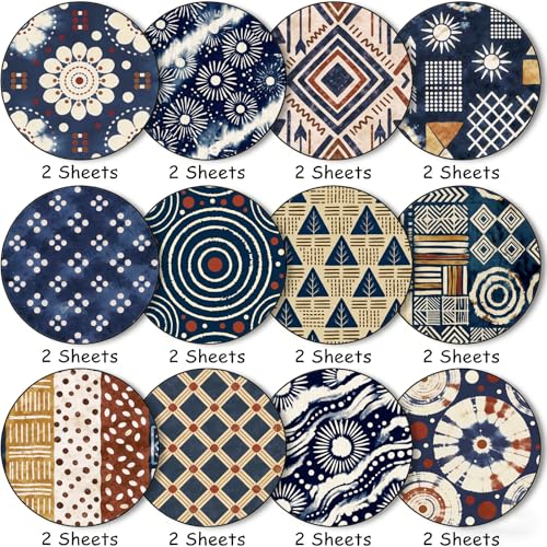 Papier de scrapbooking indigo double face de qualité supérieure