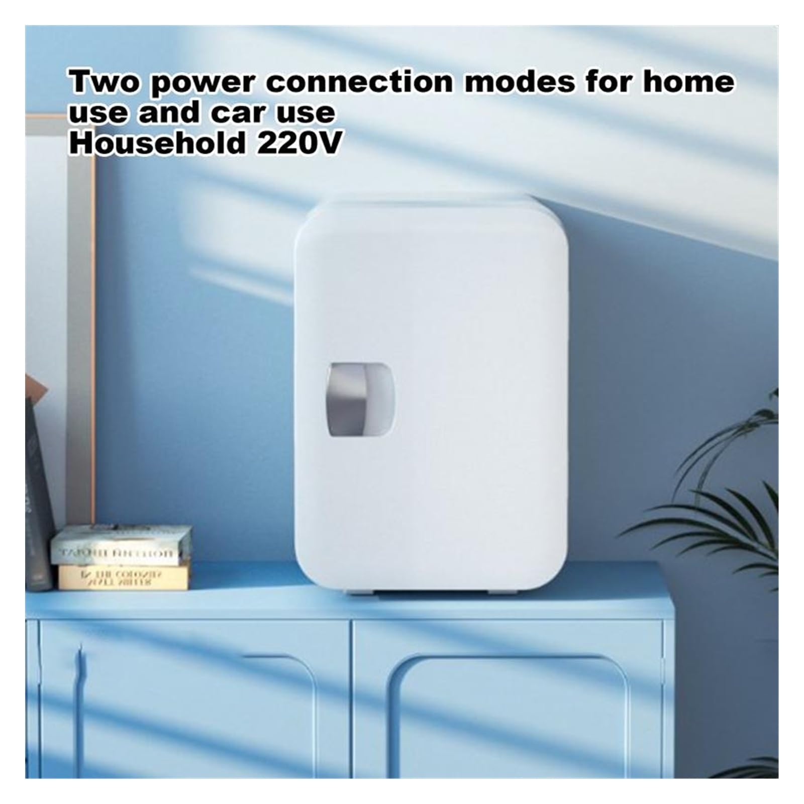 Mini refrigerador portátil for Coche de 12 V y 6 L for Oficina, Dormitorio, Camping, Ahorro de energía, Dispositivos electrónicos.(Silver)