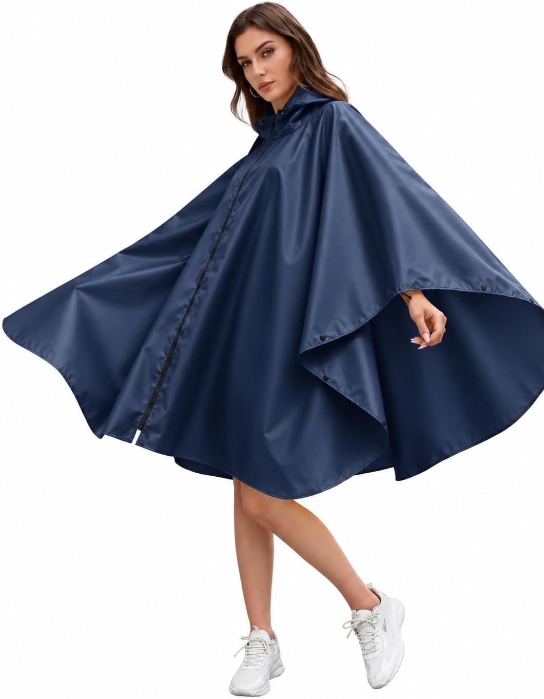 CRIPOM Rain Poncho Waterproof Raincoat Pocket Jacket for Women/Men/Adult
