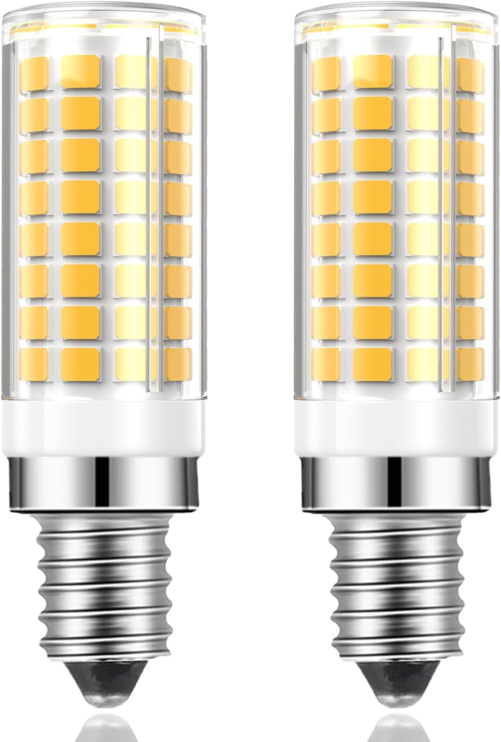 E14 LED Light Bulbs Dimmable 7W Equivalent to Halogen Bulb 75W 730LM, E14 Corn Light Bulb AC 120V for Kitchen Chandelier Home Lighting (2, Warm White)