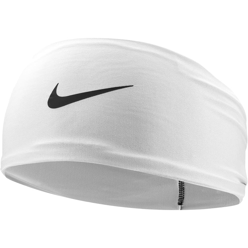 Nike Dri-​Fit Fury Classic Wide Bandeau pour homme White/​Black/​Black One Size