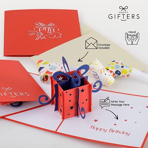 Miniatura 4 de Caja de regalo, tarjeta de cumpleaños emergente, tarjeta de cumpleaños 3D, tarjeta de cumpleaños emergente, tarjetas emergentes de cumpleaños,