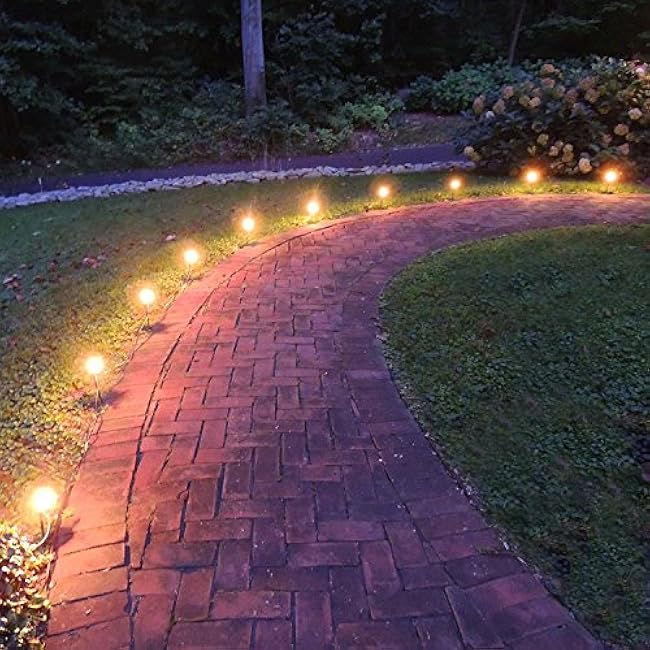 LumaBase Electric Pathway Lights with 10 Clear Bulbs