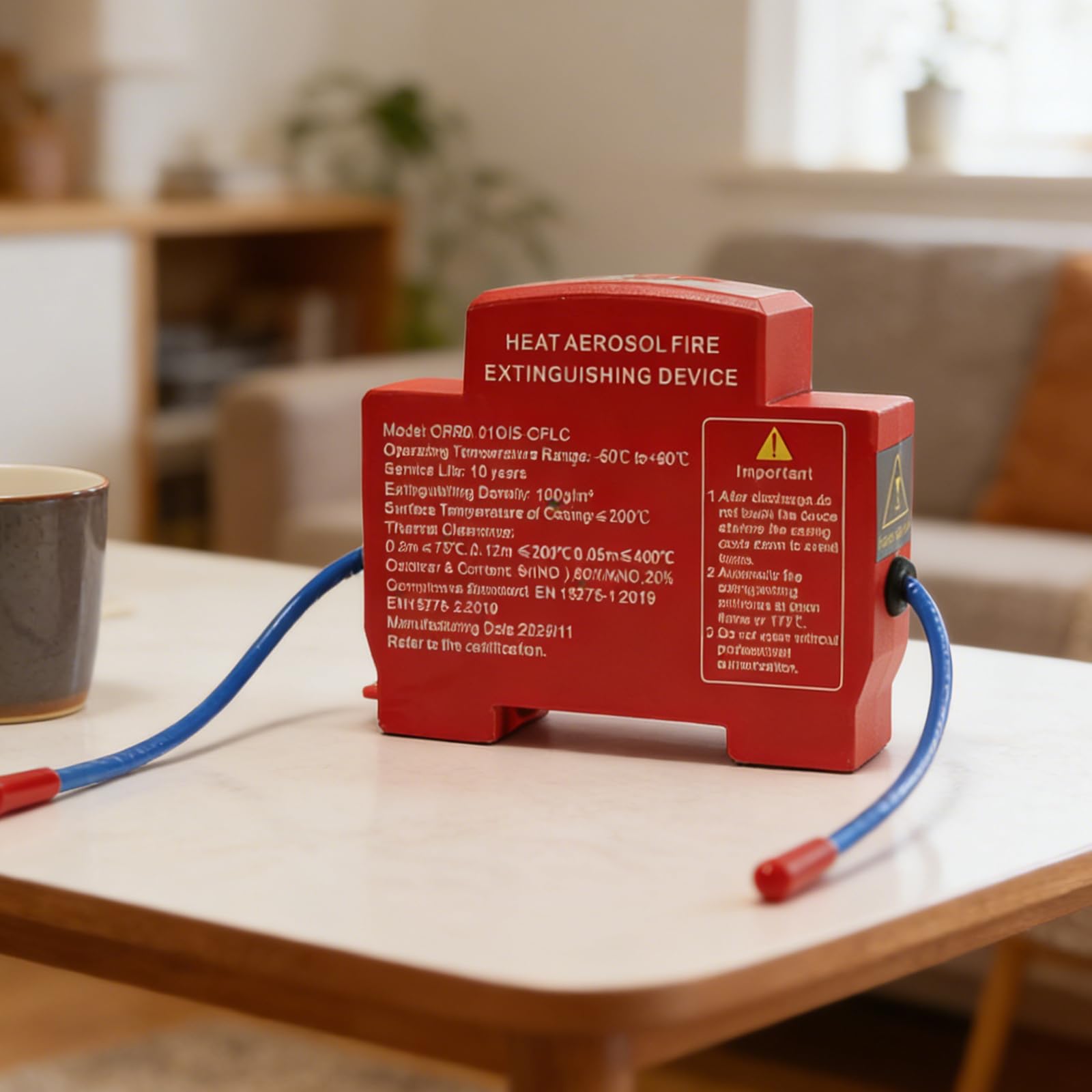 Dispositivo automático de extinción de incendios, extintor de incendios activado térmicamente para paneles eléctricos y salas de máquinas, ideal para almacenamiento de energía, 1 unidad