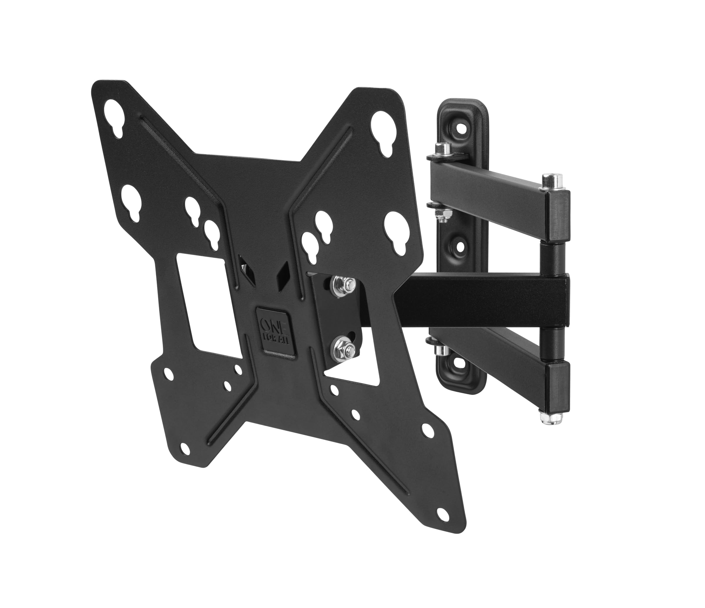 One For All TV-Wandhalterung, Schwenkbar 180°, Neigbar, Ausziehbare Halterung, VESA 75x75 bis 200x200, max. 30 kg, Schwarz