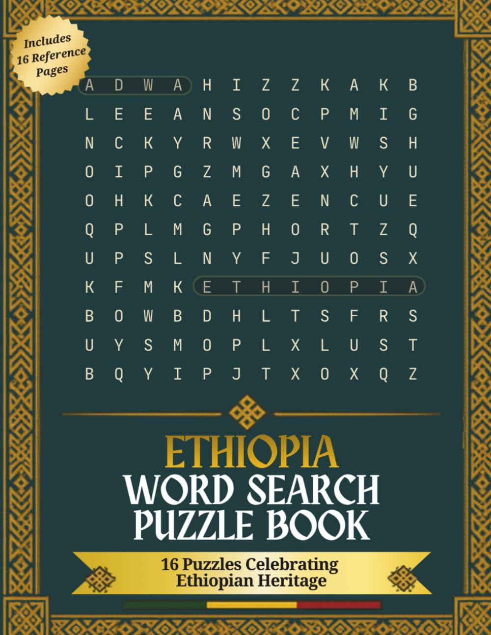 Ethiopia Word Search Puzzle Book: 16 Puzzles Celebrating Ethiopian Heritage