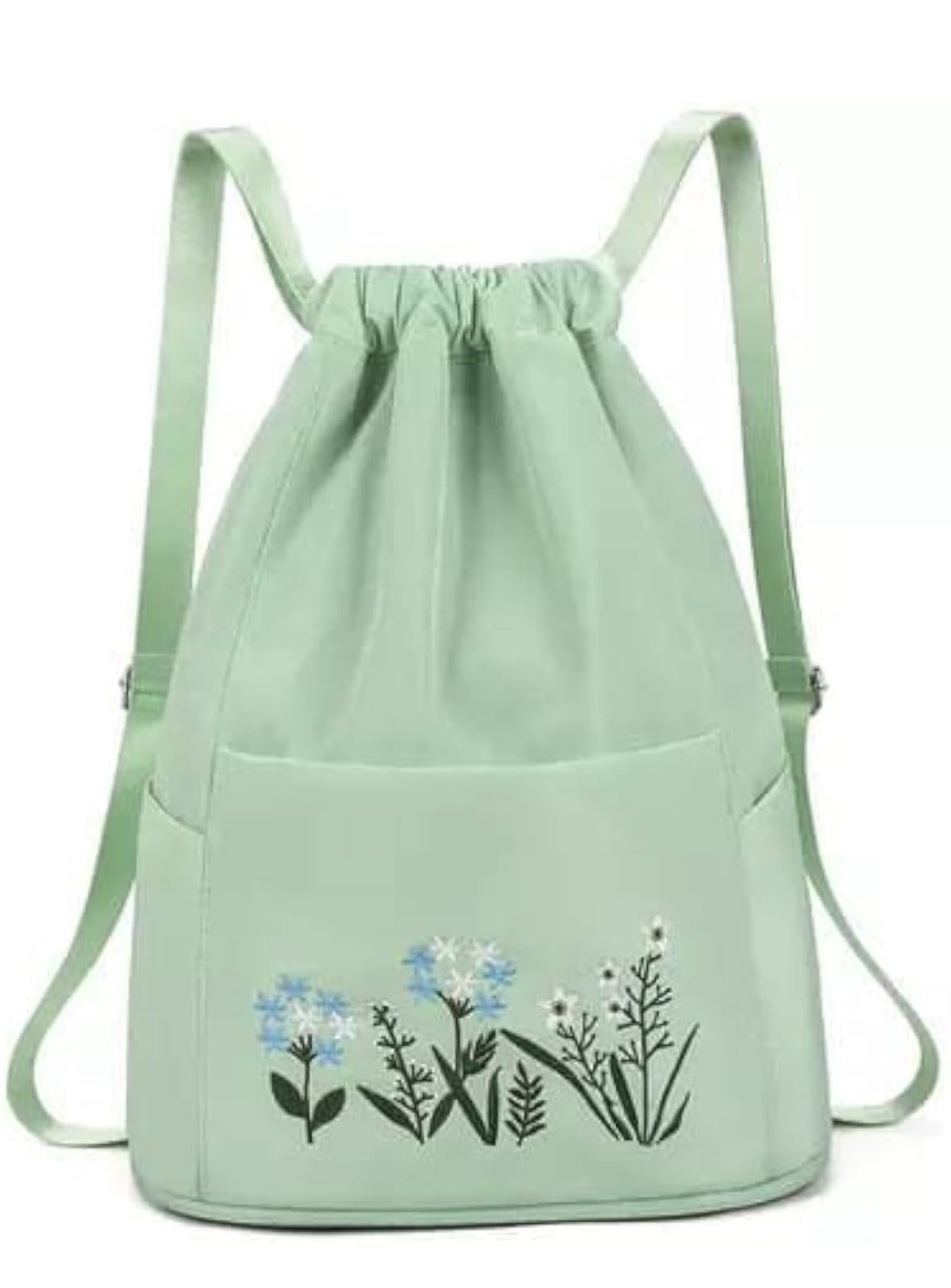 Toyoworld Floral Embroidered Foldable Drawstring Backpack, 40x34 cm-picture-16