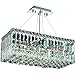 Elegant Lighting Value Maxime Collection Chandelier L:20 in W:10in H:7.5in Lt:4 Chrome Finish (Elegant Cut Crystals) Chrome