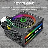 GameMax RGB 550W Modular 80 Plus Gold Power Supply with 14cm RGB Fan - Black - Image 5